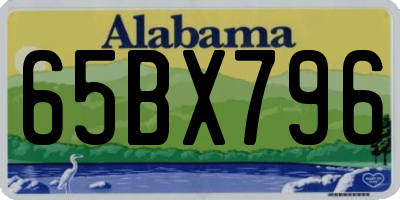 AL license plate 65BX796