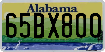 AL license plate 65BX800