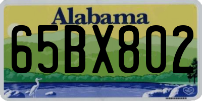 AL license plate 65BX802