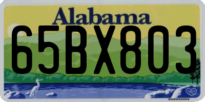 AL license plate 65BX803