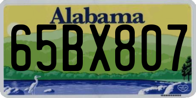 AL license plate 65BX807
