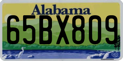 AL license plate 65BX809