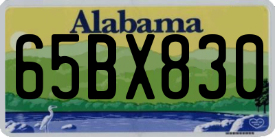 AL license plate 65BX830