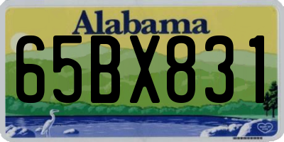 AL license plate 65BX831