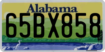 AL license plate 65BX858