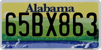 AL license plate 65BX863