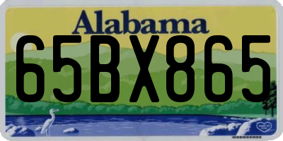 AL license plate 65BX865