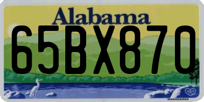 AL license plate 65BX870