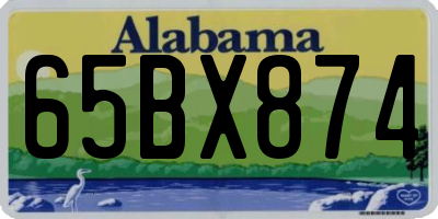 AL license plate 65BX874