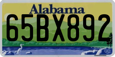 AL license plate 65BX892