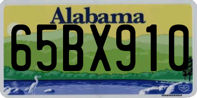 AL license plate 65BX910
