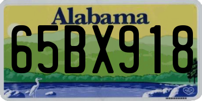 AL license plate 65BX918