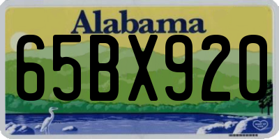 AL license plate 65BX920