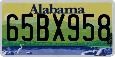 AL license plate 65BX958