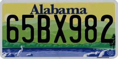 AL license plate 65BX982
