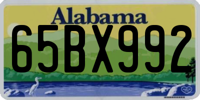 AL license plate 65BX992