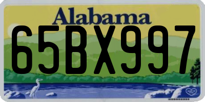 AL license plate 65BX997