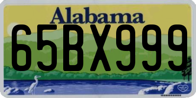 AL license plate 65BX999