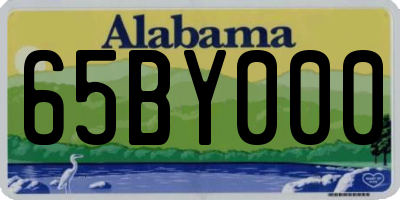 AL license plate 65BY000