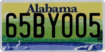 AL license plate 65BY005