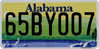 AL license plate 65BY007