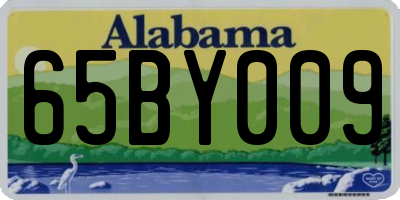 AL license plate 65BY009