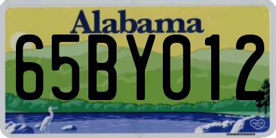 AL license plate 65BY012