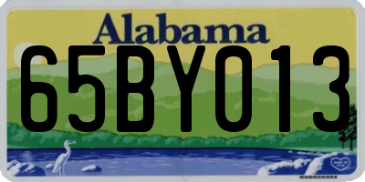 AL license plate 65BY013