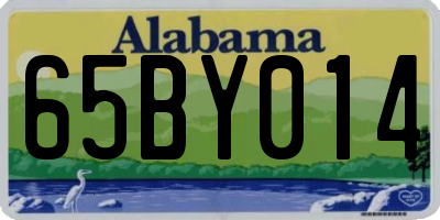 AL license plate 65BY014