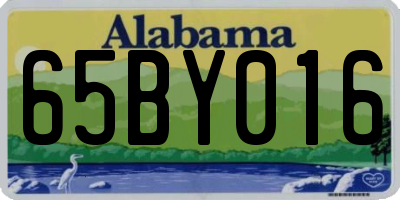 AL license plate 65BY016