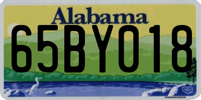 AL license plate 65BY018