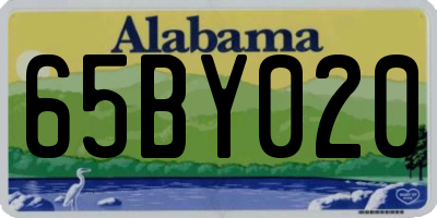 AL license plate 65BY020