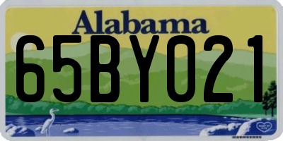 AL license plate 65BY021