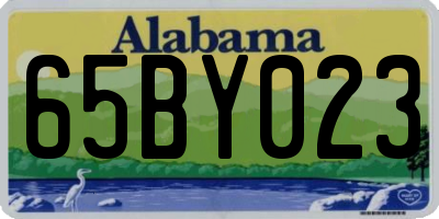 AL license plate 65BY023