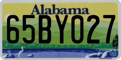 AL license plate 65BY027