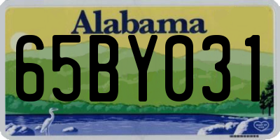AL license plate 65BY031