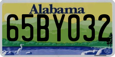 AL license plate 65BY032
