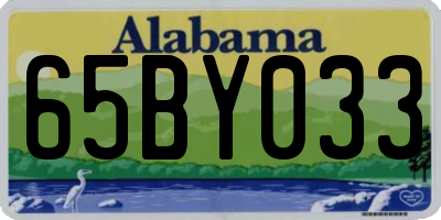 AL license plate 65BY033