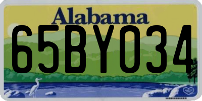 AL license plate 65BY034