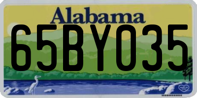 AL license plate 65BY035