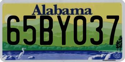 AL license plate 65BY037