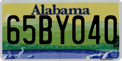 AL license plate 65BY040