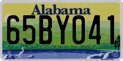 AL license plate 65BY041