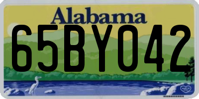 AL license plate 65BY042