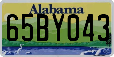 AL license plate 65BY043