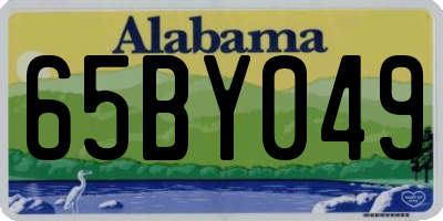 AL license plate 65BY049