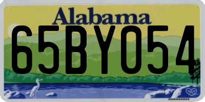 AL license plate 65BY054