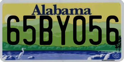 AL license plate 65BY056