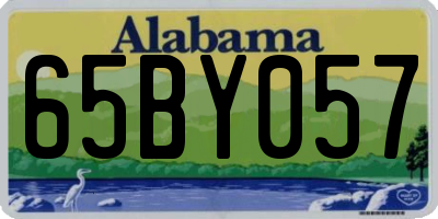 AL license plate 65BY057