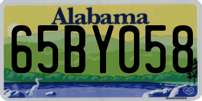AL license plate 65BY058